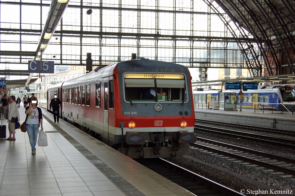 628 605 als (RB 14655) von Bremen Hbf nach Uelzen im Bremer Hbf. 06.09.2011