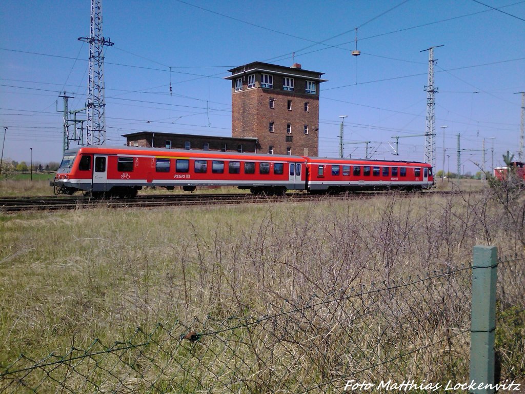 628 635 mit Ziel Stettin bei der Einfahrt in Pasewalk am 4.5.13