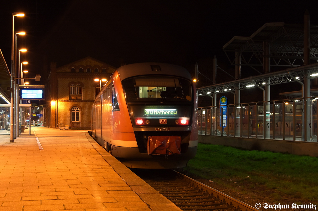 642 723 als RB13 (RB 17967) von Stendal nach Rathenow in Stendal. 11.01.2012