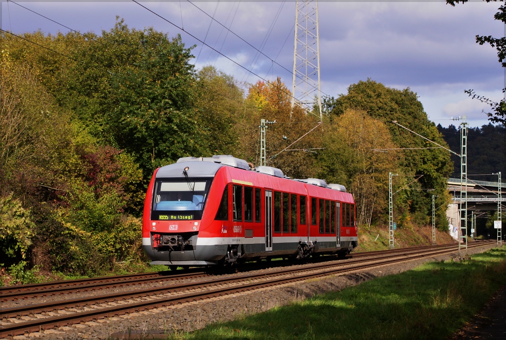 648 201 als RB 95 nach Au (Sieg) am 10.10.12 in Siegen