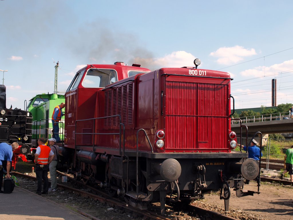800 011 alias einer V65 war auch auf dem Gelnde des BW ausgestellt.