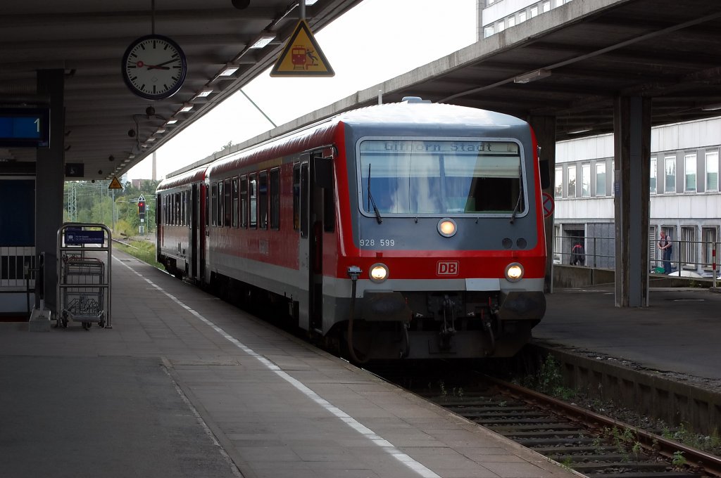 928 599 als RB 24774 Gifhorn Stadt in Braunschweig. 15.09.2010