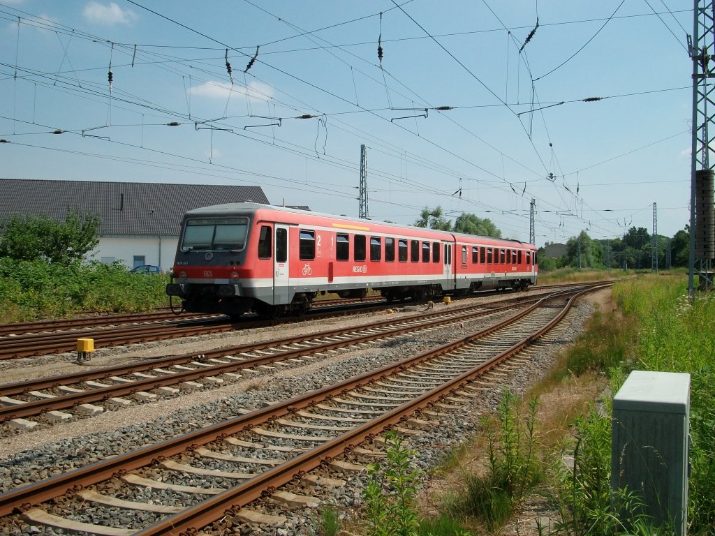 928 641 als RE 5311 Lbeck-Szczecin Glowny am 03.Juli 2010 in Gstrow.