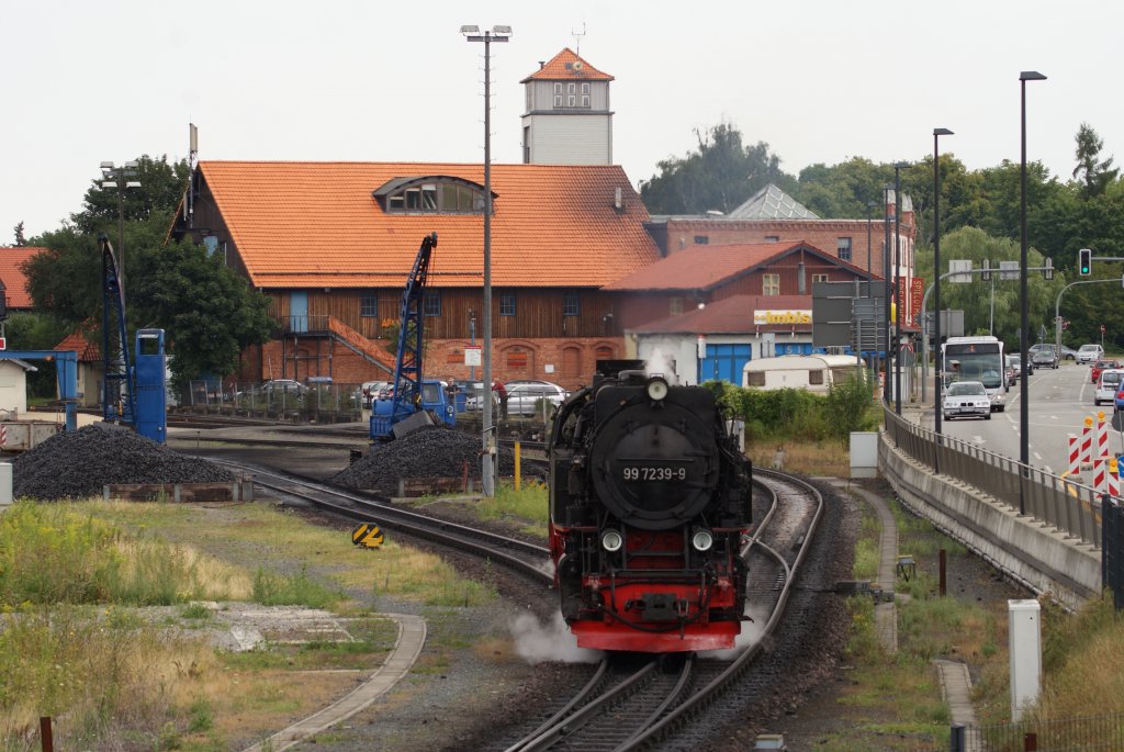 99 7239-9 rangiert Lz in Wernigerode am 08.08.2010