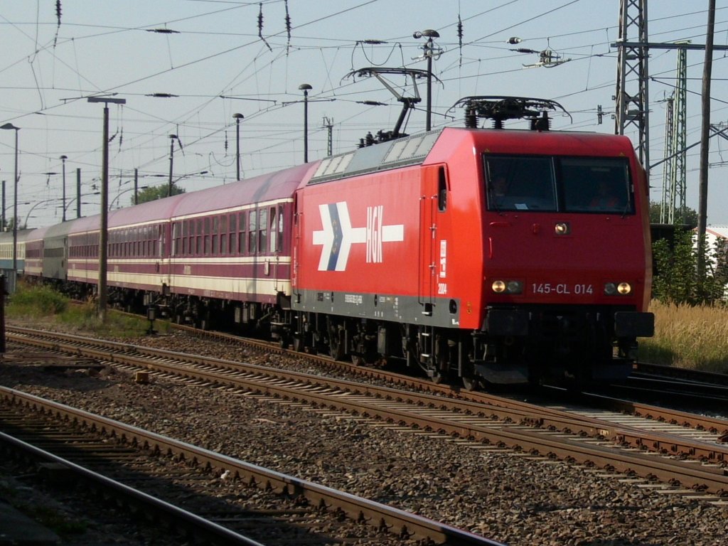 Abgestellter Sonderzug wurde am 27.September 2009  von der HGK 145-CL 014 als Leerpark von Bergen/Rgen nach Binz gefahren.