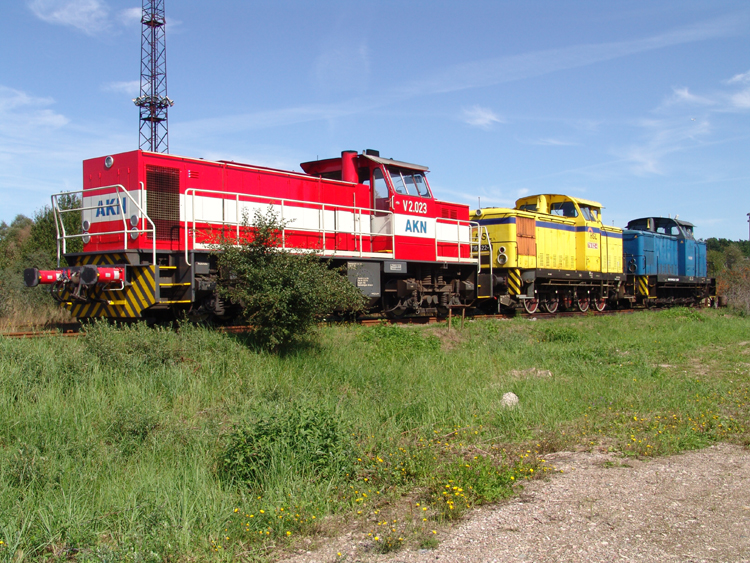 AKN-LOK V2.023 abgestellt im lhafen Rostock.(31.08.10)