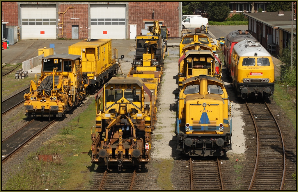 Am 09.04.11 sah es in Duisburg Entenfang so aus....Vertreten waren unteranderem 218er und 212er