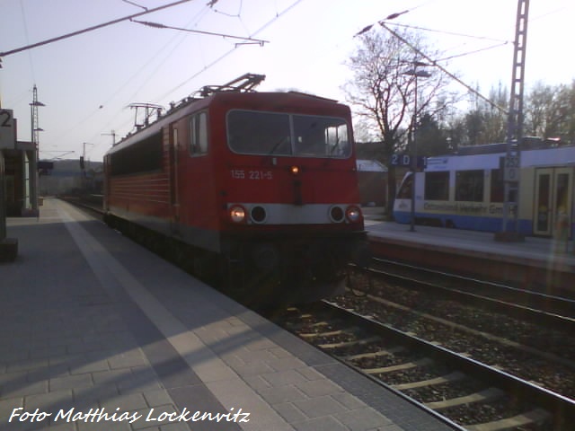 Am 16.4.09 Rauschte 155 231 durch Den Bahnhof Bergen auf Rgen.