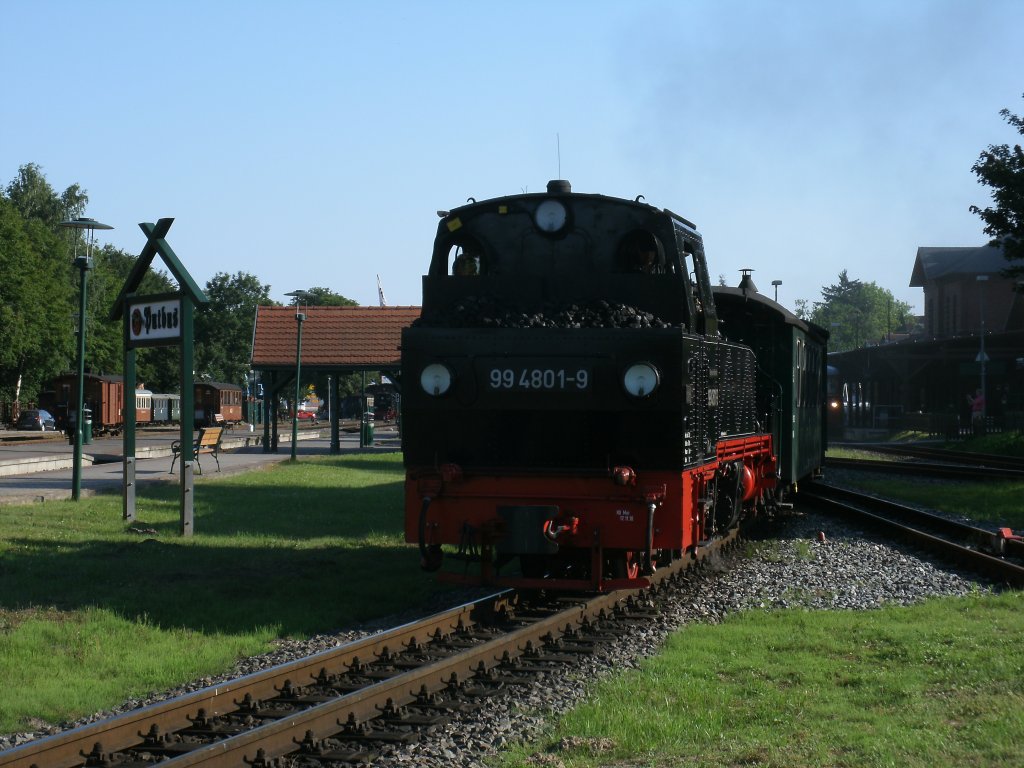 Am 27.Juli 2012 verlie 99 4801-9 Putbus.