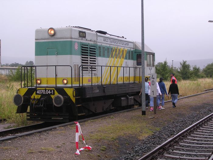 ARCO 4070.04-1 beim Unstrutbahnfest im Bf Ro�leben. Die Arco Transportation GmbH aus Karsdorf stellte die Lok zur Verf�gung; 06.08.2006 (Foto: Thomas Menzel)