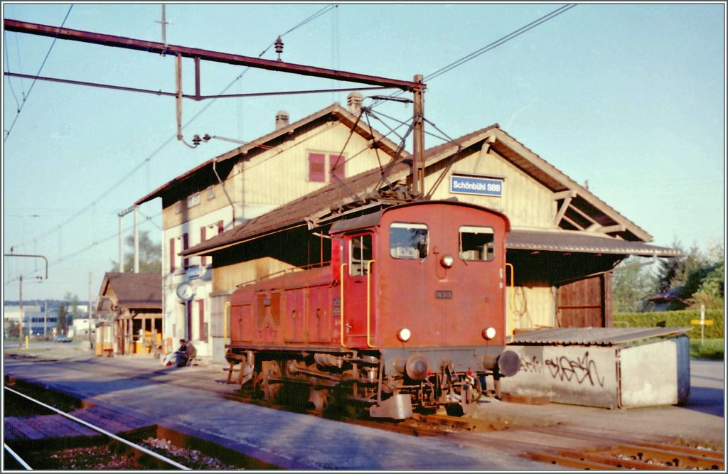 Auch  das ist eine Ee 3/3: Ee 3/3 N16315, auch  Halbschuh  genannt, in Schnbhl SBB im Oktober 1995.