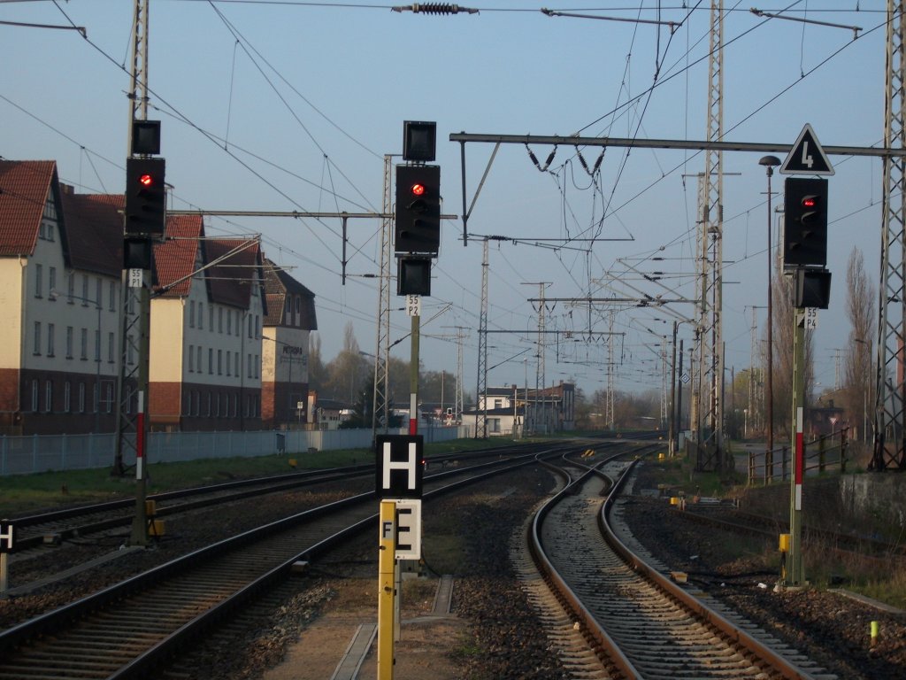 Ausfahrsignale Richtung Berlin in Pasewalk.