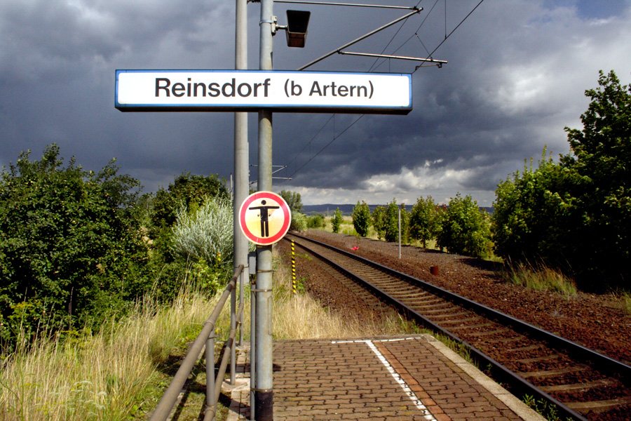 Bahnsteig in Reinsdorf; August 2008 (Foto: Selmar Petzoldt)