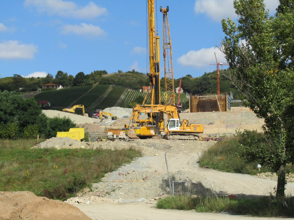 Baustelle am zuk�nftigen S�dwestportal des Osterbergtunnels bei Karsdorf; 11.09.2010 (Foto: Dieter Thomas)