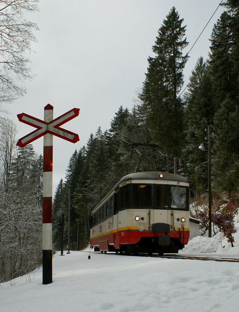 Bei der Haltestelle Les Frtes am 18. Januar 2010.