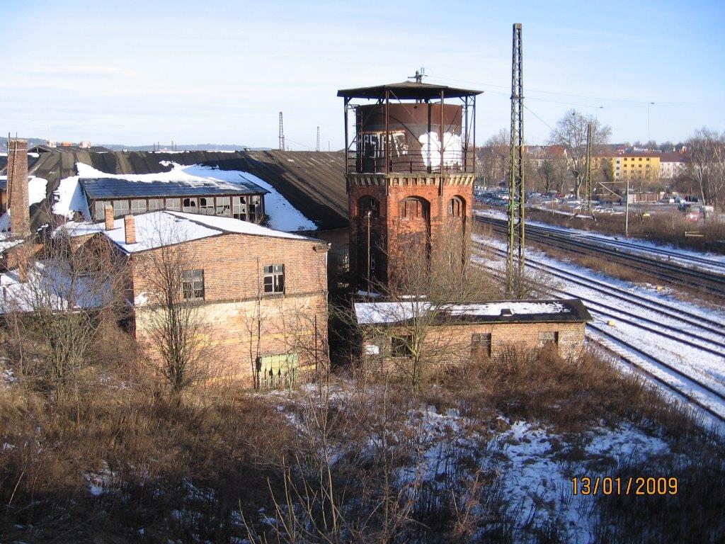 Blick auf das Bw Naumburg am 13.01.2009. (Foto: Hans Grau)