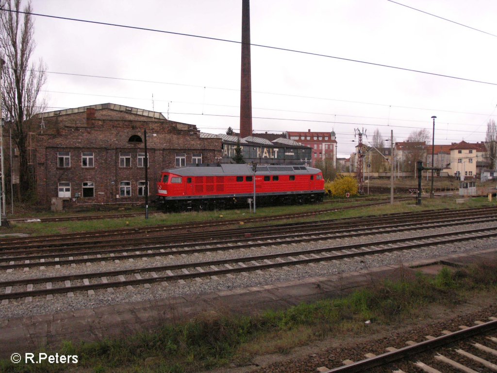 Blick in das ehmalige BW Frankfurt/Oder Pbf vor dem Abriss und 232 388-9. 15.04.08