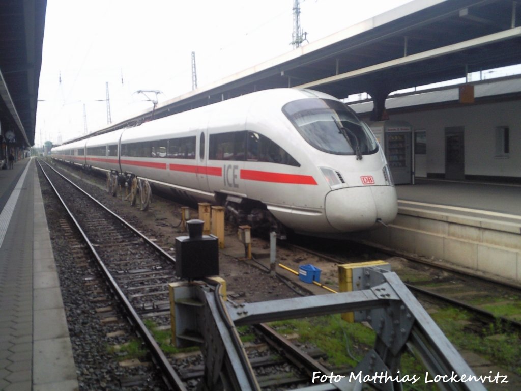 BR 411 mit Ziel Mnchen Hbf im Bahnhof Stralsund Hbf am 31.8.11