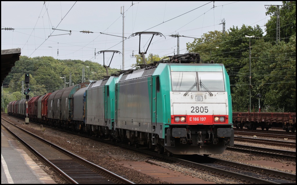 Cobra 2805 (186 197) und Cobra 2814 (186 206) am 16.07.11 in Kln West