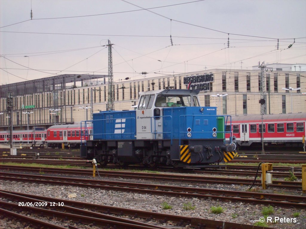 D04 steht abgestellt in Regensburg HBF. 20.06.09