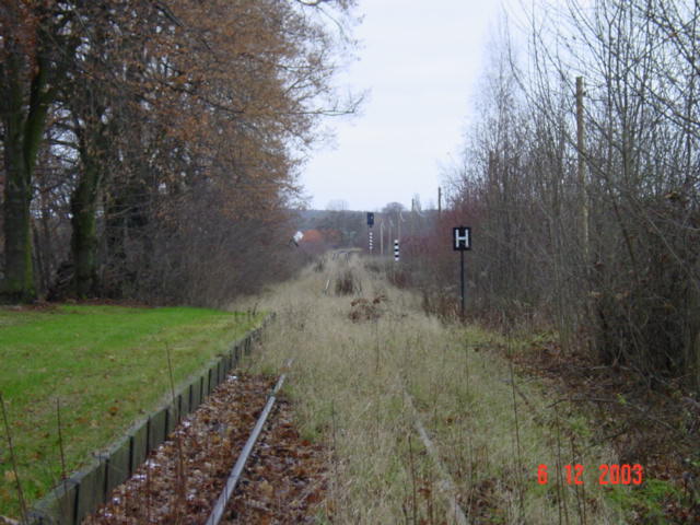 Das alte Gleisbett in Schmon; 06.12.2003 (Foto: Carsten Klinger)
