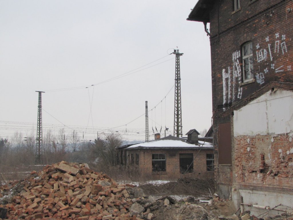 Das Bw Naumburg kurz vor dem endg�ltigen Abriss; 22.01.2010