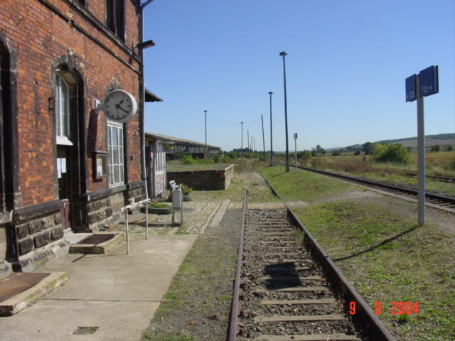 Das ehemalige Gleis 1 in Gehofen; 09.09.2004 (Foto: Carsten Klinger)