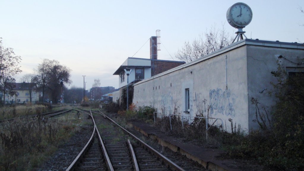 Das Stellwerk B3 am 17.11.2012 in Ro�leben. (Foto: G�nther G�bel)