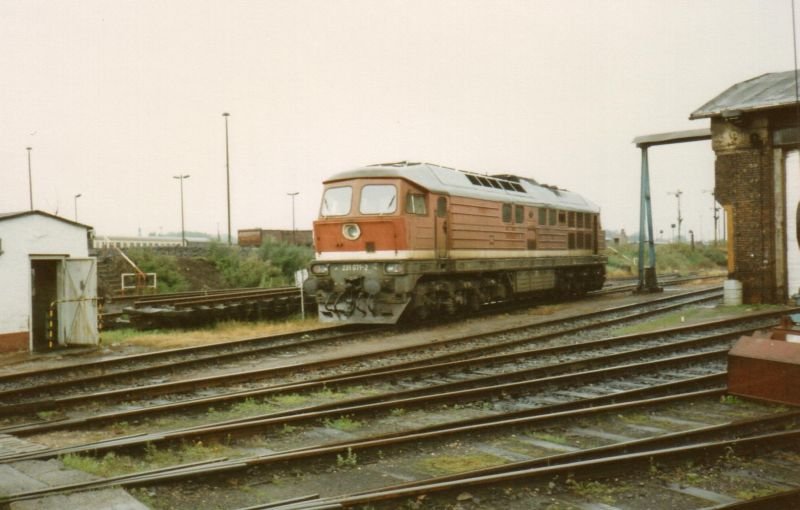 DB 231 071-2 am 31.07.1993 im Bw Zeitz. (Foto: Michael Noack)
