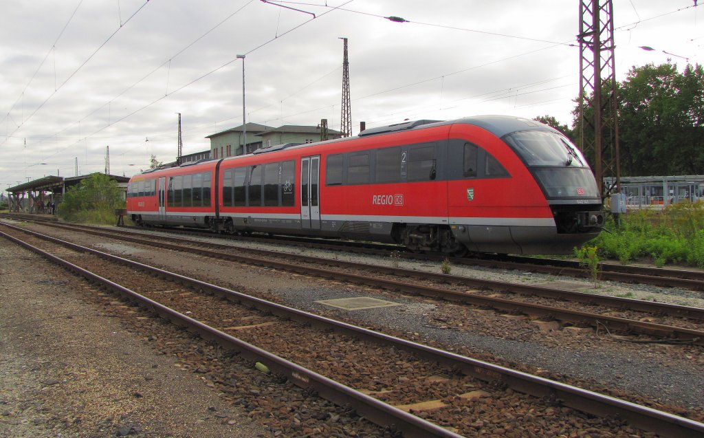 DB 642 141 (95 80 0642 141-5 D-DB Bpd) abgestellt in Naumburg (S) Hbf. Der Tw aus Sachsen wurde an dem Wochenende auf der Unstrutbahn anl�sslich des Freyburger Winzerfests eingesetzt; 10.09.2011 (Foto: SW)