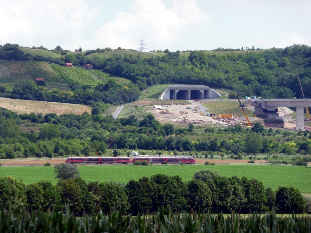 DB 642 xxx als RB 34878 (Naumburg Ost - Wangen), am 12.07.2012 bei Karsdorf. (Foto: Klaus Pollm�cher)