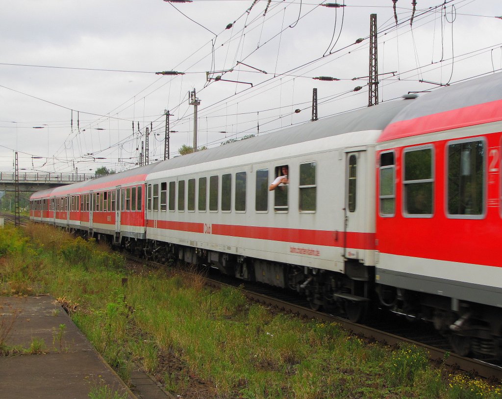 DB Clubwagen im DZ 2700 von Darmstadt Hbf nach Cottbus Hbf, in Naumburg (S) Hbf; 10.09.2011 (Foto: SW)