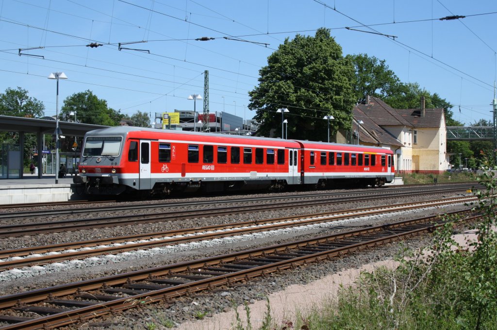 DB Region 628 Steht am Bahnsteig in Buchholz i.d. Norheide am 03.06.2011