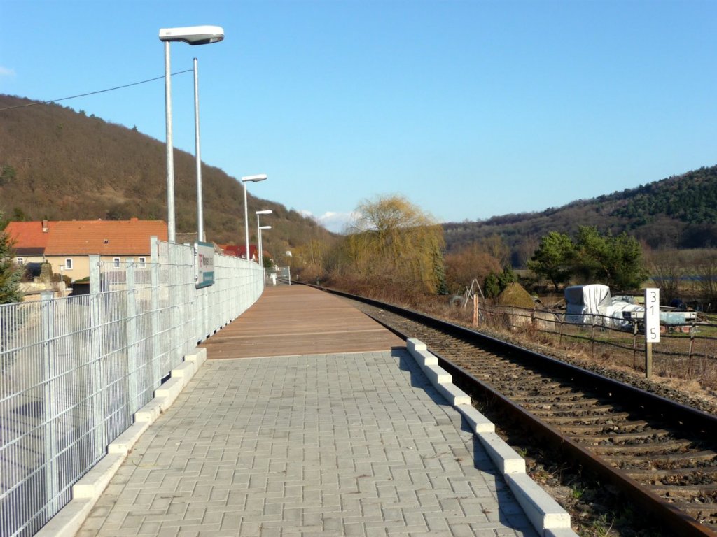 Der durch die DRE neu gestaltete Hp Wangen; 08.02.2011 (Foto: Klaus Pollm�cher)