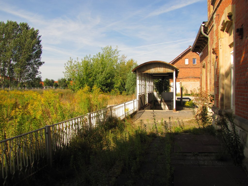 Der Eingang zur Bahnhofsunterf�hrung (Stadtseite), am 09.09.2012 in Laucha.