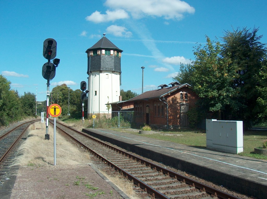 Der Wasserturm im Bf Nebra; 12.09.2009