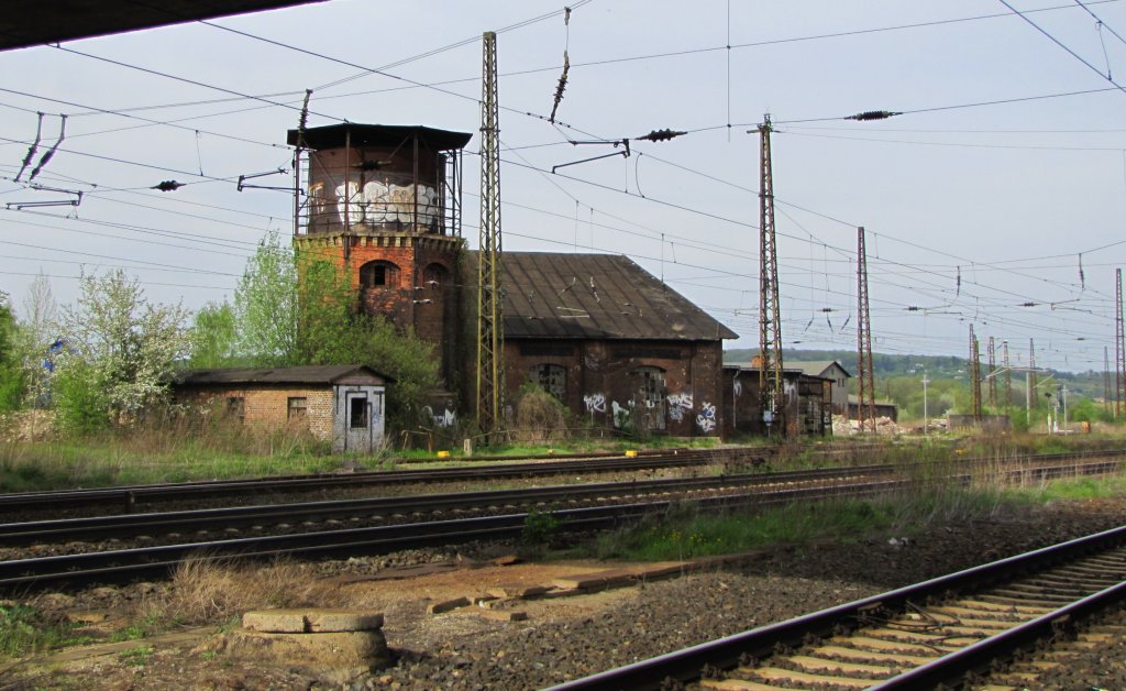 Der Wasserturm vom ehemaligen Bw Naumburg; 29.04.2010