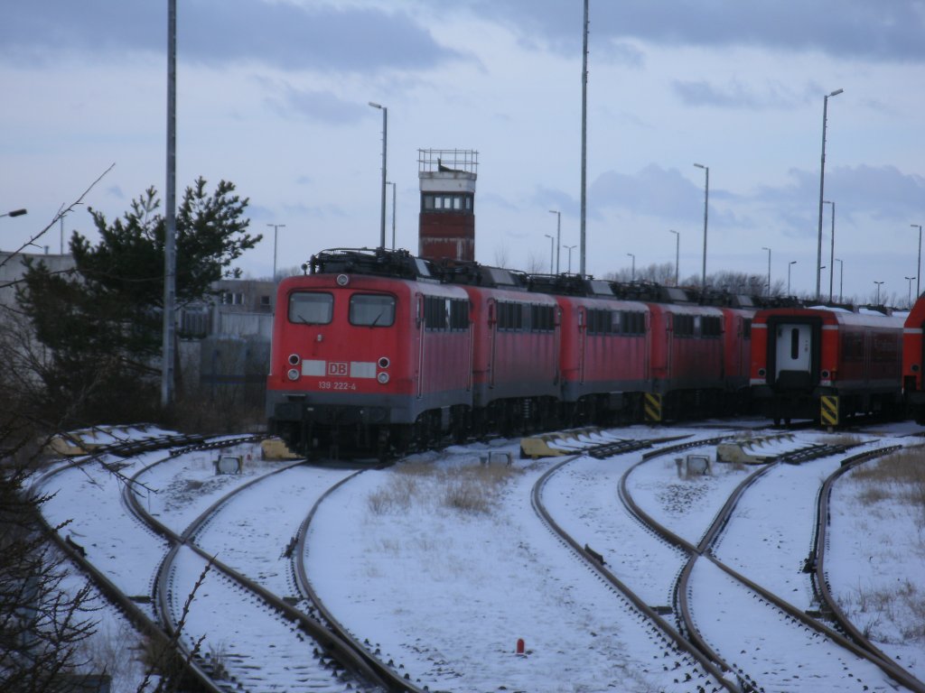 Die am 19.Januar 2013 nach Mukran gekommenen zehn  Neuzugnge  wurden am 21.Januar 2013 in Mukran auf ihren vorlufigen Abstellplatz gebracht.