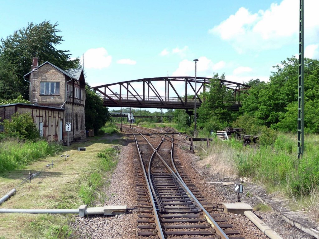 Die Gleisanlagen im Bf Deuben; 11.06.2008 (Foto: Ralf Kuke)