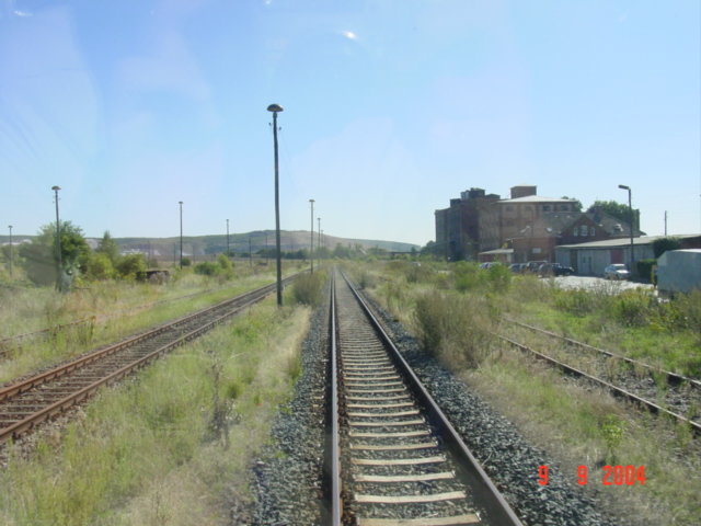 Die Gleisanlagen vom Bf Ro�leben; 09.09.2004 (Foto: Carsten Klinger)