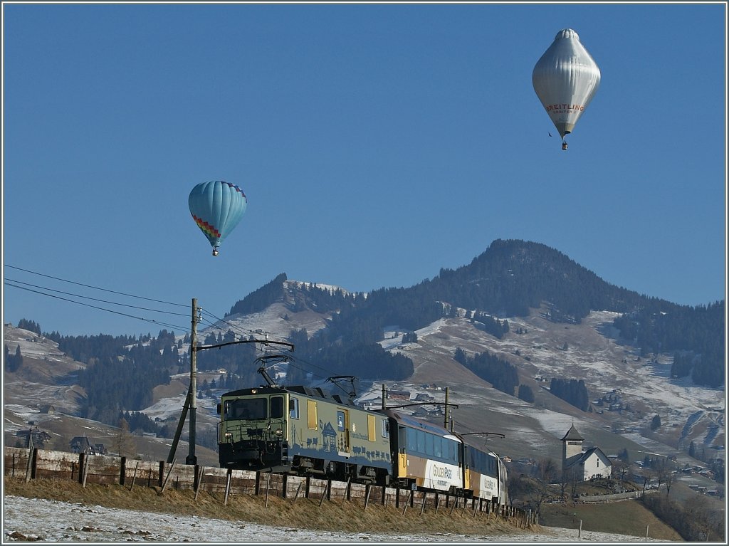 Die goldene Schokoladen Lok und der silberne Breitling Ballon.
23. Jan. 2011