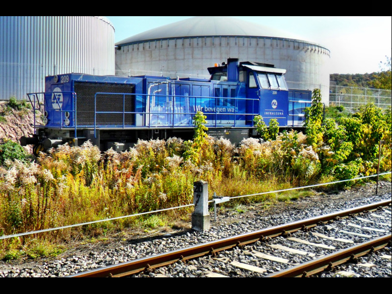 Die IL 209 (92 80 1275 012-3 D-LEUNA) genie�t am 30.09.2012 die Mittagssonne in Karsdorf und wartet auf neue Aufgaben.