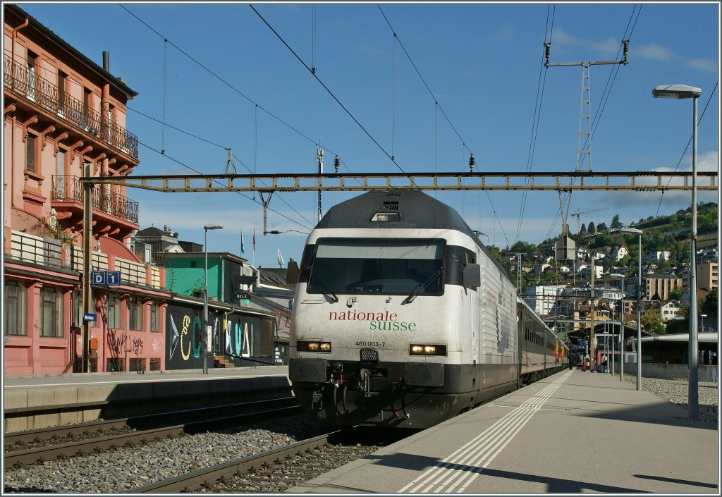 Die SBB Re 460 003-7 in Montreux. 
14.05.2013 