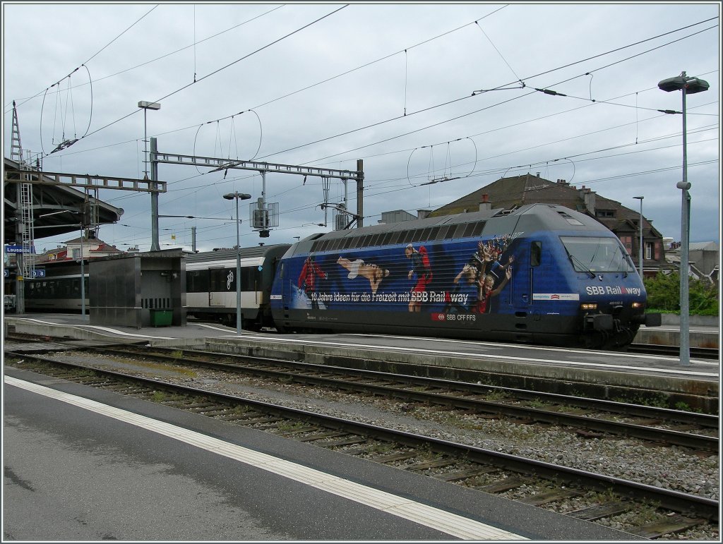 Die SBB  Re 460 050-8  RailAway  in Lausanne. 
12. Mai 2013