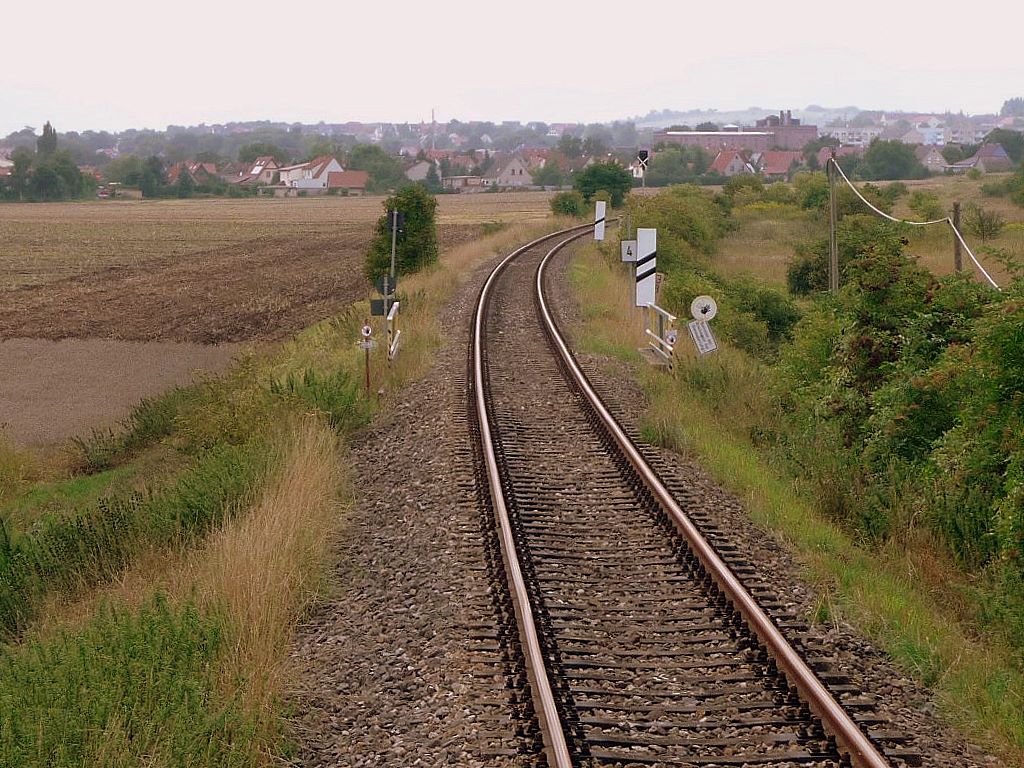 Die Unstrutbahn bei Ro�leben; 15.08.2010 (Foto: Ralf Kuke)