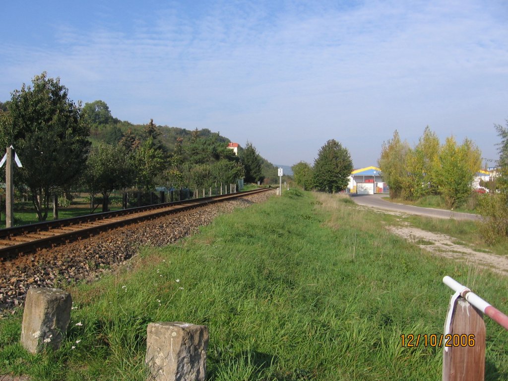 Die Unstrutbahn in H�he der Ortslage Ro�bach am 12.10.2006. (Foto: Hans Grau)