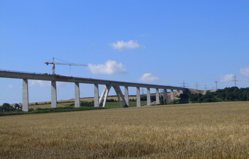 Die zuk�nftige Unstruttalbr�cke bei Wetzendorf; 09.07.2011