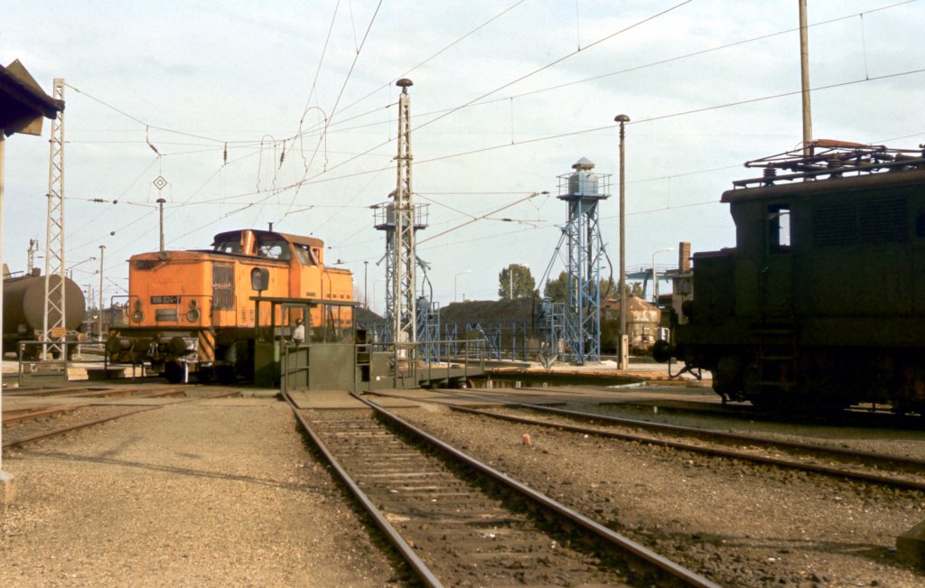 DR 106 324-7 am 23.06.1989 im Bw Leipzig-Wahren. (Foto: Klaus Pollmächer)