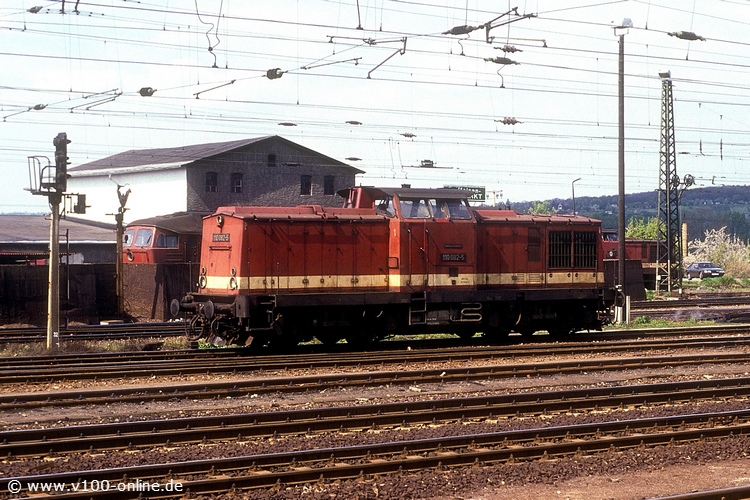DR 110 082-5 am 08.05.1991 in Naumburg Hbf. (Foto: Werner Brutzer)
