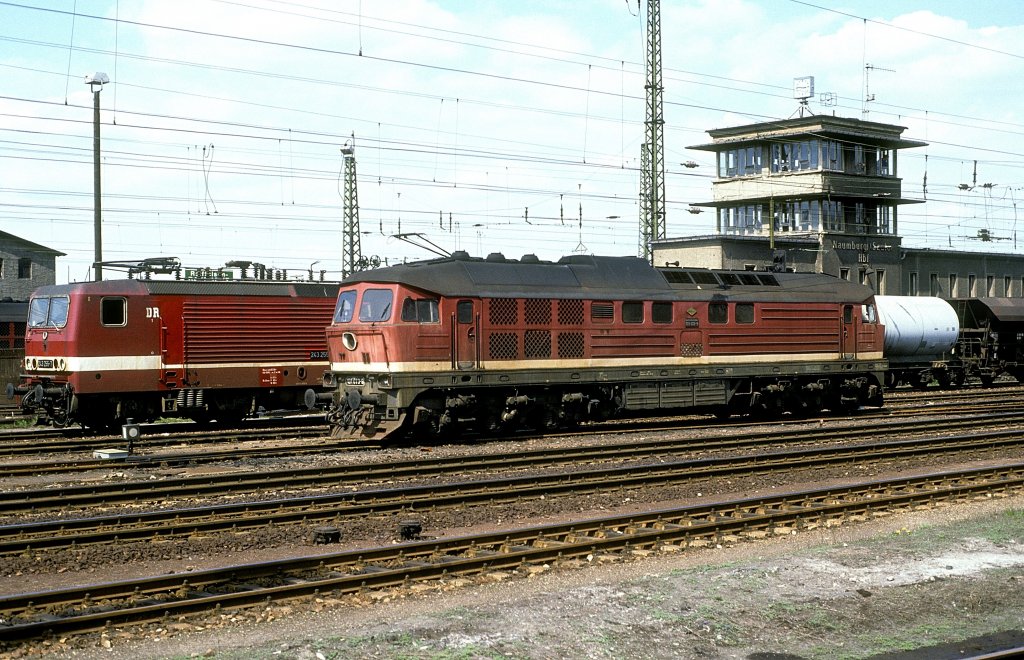 DR 131 073-9 am 08.05.1991 in Naumburg Hbf. (Foto: Werner Brutzer)